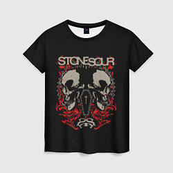 Футболка женская Stone Sour рок, цвет: 3D-принт