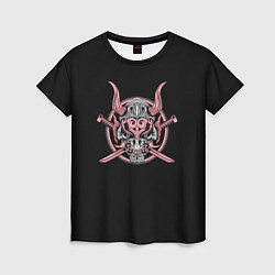 Футболка женская Розовый Демон Самурай, цвет: 3D-принт