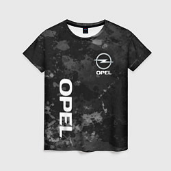 Женская футболка OPEL ОПЕЛЬ СЕРЫЙ ФОН