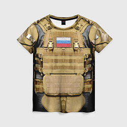 Футболка женская Бронежилет- армия России, цвет: 3D-принт