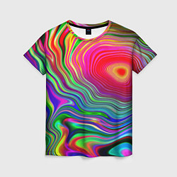 Женская футболка Expressive pattern Neon