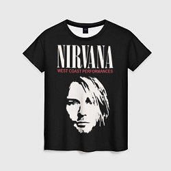 Футболка женская NIRVANA Kurt Cobain, цвет: 3D-принт
