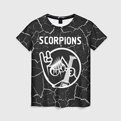 Футболка женская Scorpions КОТ Трещины, цвет: 3D-принт