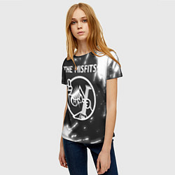 Футболка женская The Misfits КОТ Краска, цвет: 3D-принт — фото 2