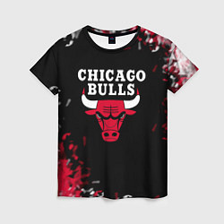 Женская футболка Чикаго Буллз Chicago Bulls Огонь