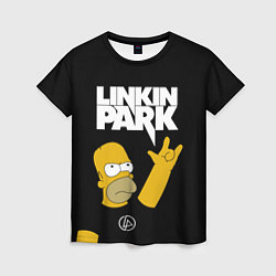 Женская футболка LINKIN PARK ГОМЕР СИМПСОН, SIMPSONS