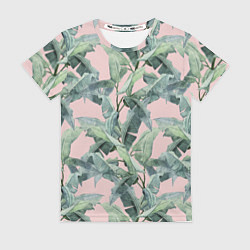Футболка женская Листья Пальм Нарисованные Карандашом, цвет: 3D-принт