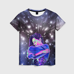 Женская футболка Inside the space girl