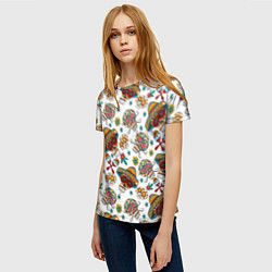 Футболка женская Мексиканские черепки, цвет: 3D-принт — фото 2