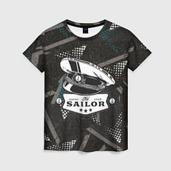 Женская футболка Фуражка кепка моряка - матроса