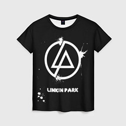 Футболка женская Linkin Park логотип краской, цвет: 3D-принт