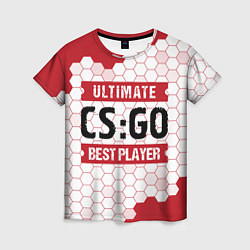 Футболка женская CS:GO: красные таблички Best Player и Ultimate, цвет: 3D-принт
