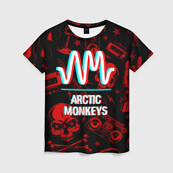 Футболка женская Arctic Monkeys Rock Glitch, цвет: 3D-принт