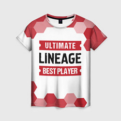 Футболка женская Lineage: красные таблички Best Player и Ultimate, цвет: 3D-принт