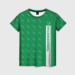 Женская футболка Turkmenistan TM Турменистан