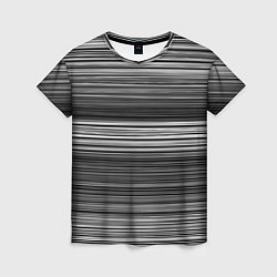 Футболка женская Black and white thin stripes Тонкие полосы, цвет: 3D-принт