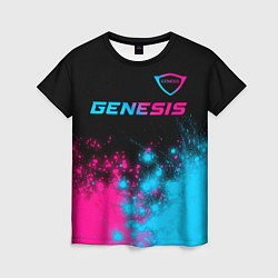 Футболка женская Genesis Neon Gradient, цвет: 3D-принт