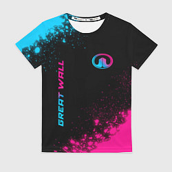 Футболка женская Great Wall Neon Gradient, цвет: 3D-принт
