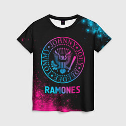 Футболка женская Ramones Neon Gradient, цвет: 3D-принт