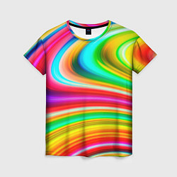 Футболка женская Rainbow colors, цвет: 3D-принт