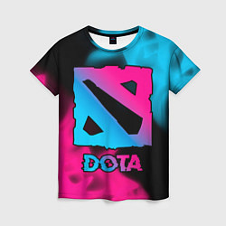 Футболка женская Dota Neon Gradient, цвет: 3D-принт