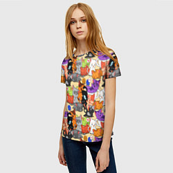 Футболка женская Котики-такие котики, цвет: 3D-принт — фото 2