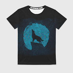 Футболка женская Силуэт волка, цвет: 3D-принт