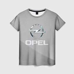 Футболка женская Opel - серая абстракция, цвет: 3D-принт