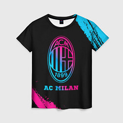 Футболка женская AC Milan - neon gradient, цвет: 3D-принт