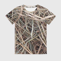 Женская футболка Обычная высохшая трава - авангард