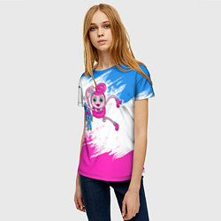 Футболка женская Мамочка длинные ноги с Хагги, цвет: 3D-принт — фото 2