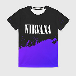 Футболка женская Nirvana purple grunge, цвет: 3D-принт