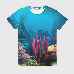 Футболка женская Под водой - Underwater, цвет: 3D-принт