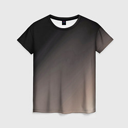 Женская футболка Черный, серый бежевый градиент