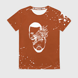 Футболка женская Kanye west - краска брызги, цвет: 3D-принт