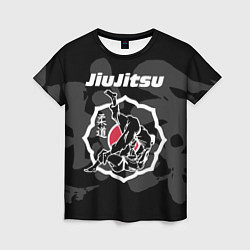 Футболка женская Jiu-jitsu throw logo, цвет: 3D-принт