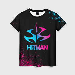 Футболка женская Hitman - neon gradient, цвет: 3D-принт