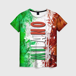 Футболка женская Флаг Италии - кляксы, цвет: 3D-принт