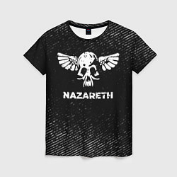 Футболка женская Nazareth с потертостями на темном фоне, цвет: 3D-принт