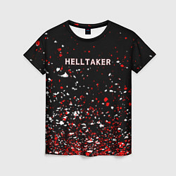 Футболка женская Helltaker краска, цвет: 3D-принт