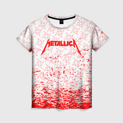 Футболка женская Metallica - брызги, цвет: 3D-принт