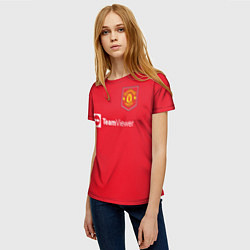 Футболка женская Бруно Фернандеш Манчестер Юнайтед форма 20222023, цвет: 3D-принт — фото 2