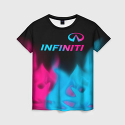 Футболка женская Infiniti - neon gradient: символ сверху, цвет: 3D-принт