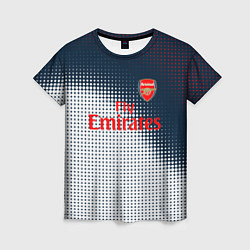 Женская футболка Arsenal logo абстракция