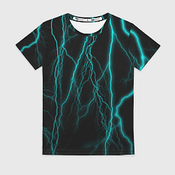 Женская футболка Неоновые молнии