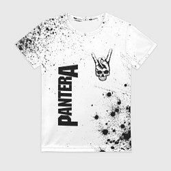 Футболка женская Pantera и рок символ на светлом фоне, цвет: 3D-принт