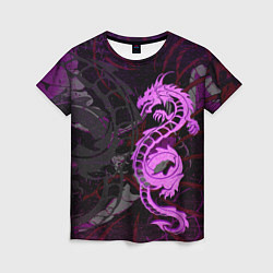 Футболка женская Неоновый дракон purple dragon, цвет: 3D-принт