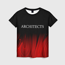 Женская футболка Architects red plasma