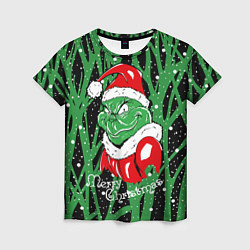 Женская футболка Santa Claus, Grinch - Christmas thief