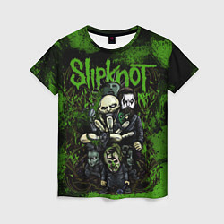 Женская футболка Slipknot green art